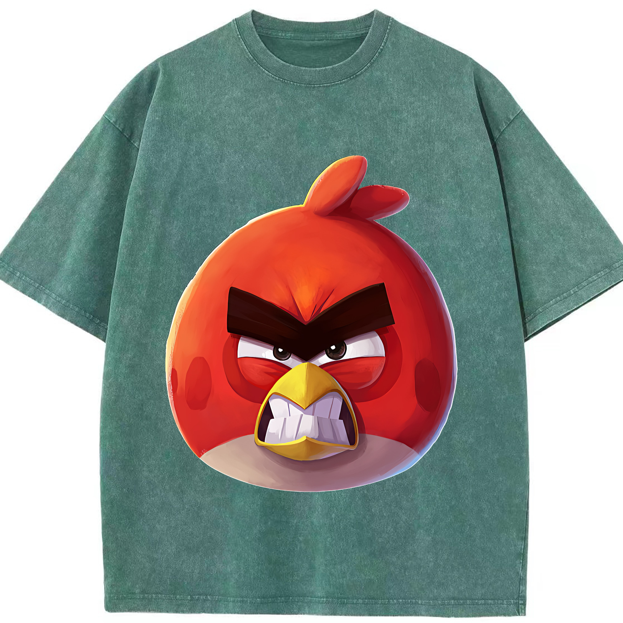 （画像用） Angry Birds アングリーバード 綿100% ヴィンテージ風 半袖Tシャツ（フロントプリント）